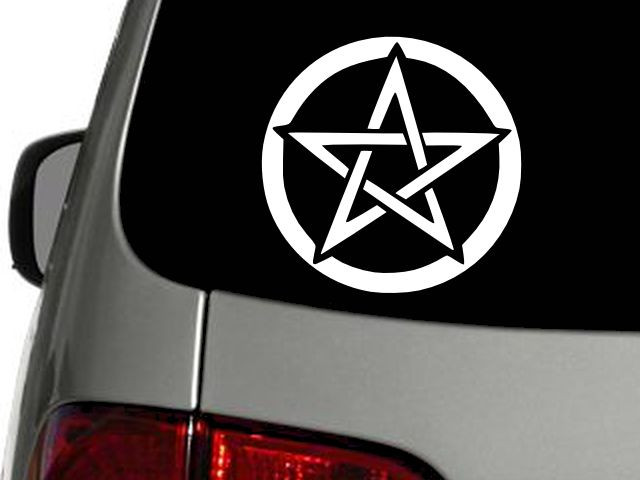 WICCA WICCAN PENTAGRAM Vinyl Decal Car Wall Sticker CHOOSE SIZE COL