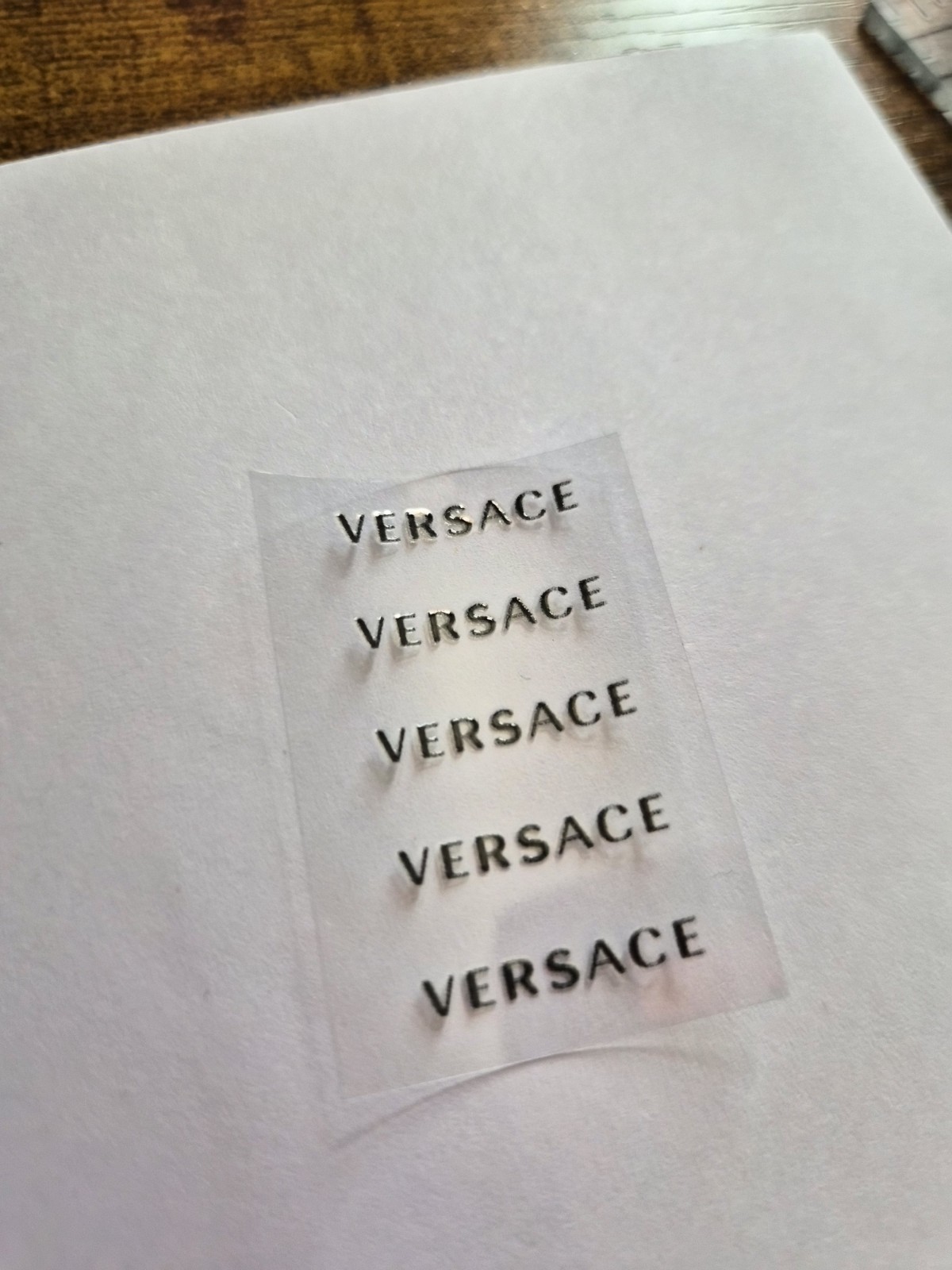 5 Pc. V Logo For Glasses High Quality UV DTF Raised Decal