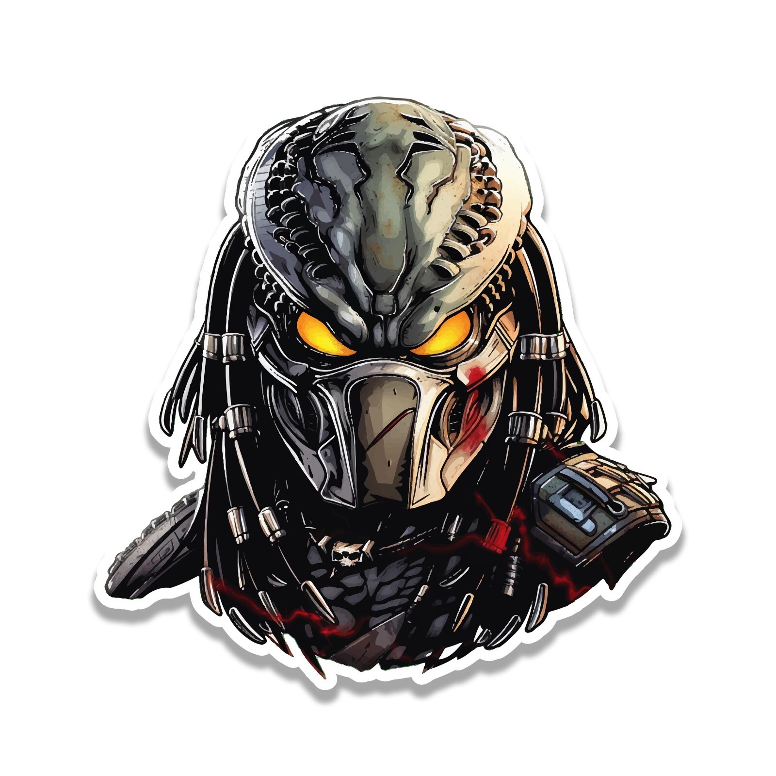 Collectible Decals Galactic Predator Hunter Vinyl Sticker for Water bottle