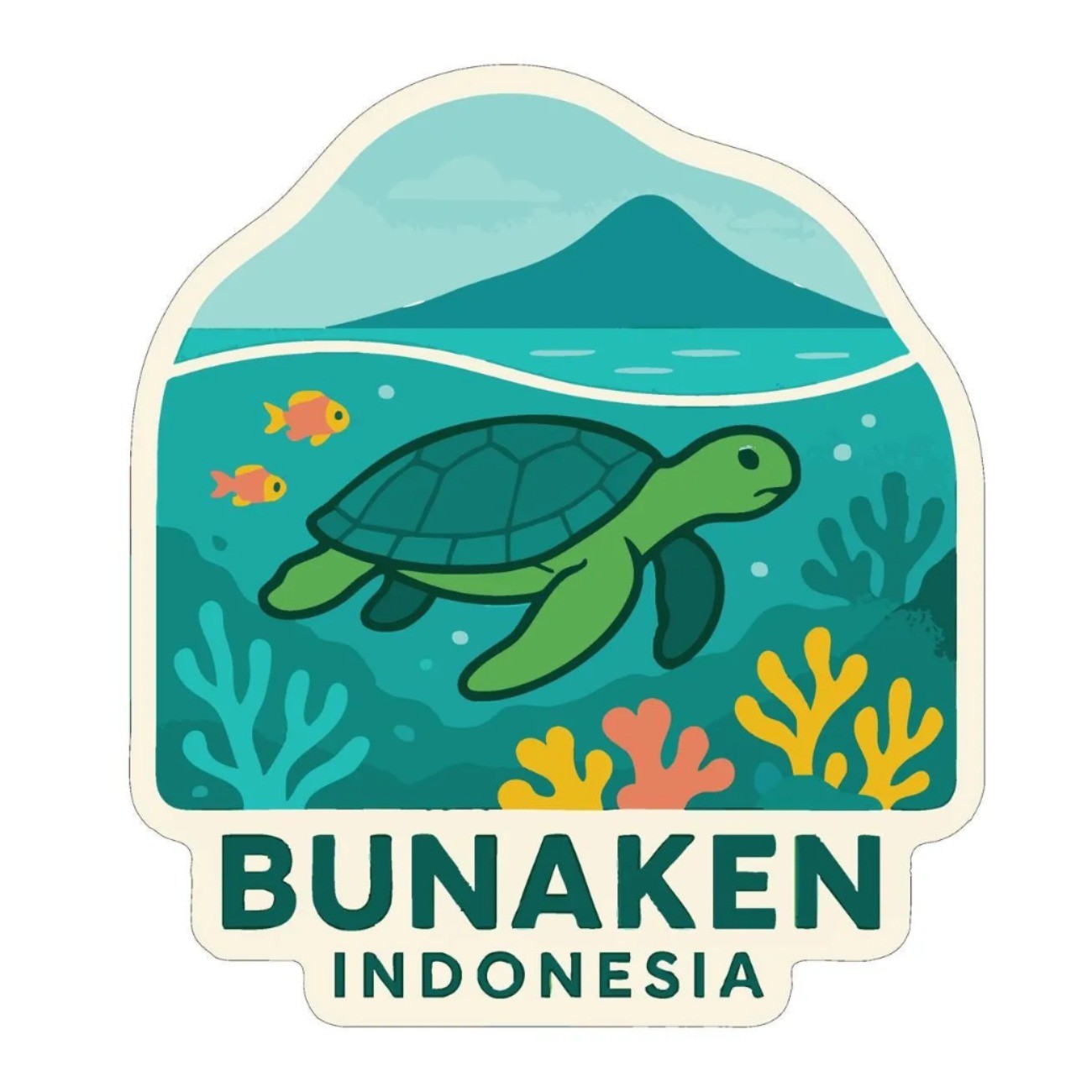 Bunaken Indonesia Iron On Heat Transfer Vinyl HTV Die-Cut World National Parks