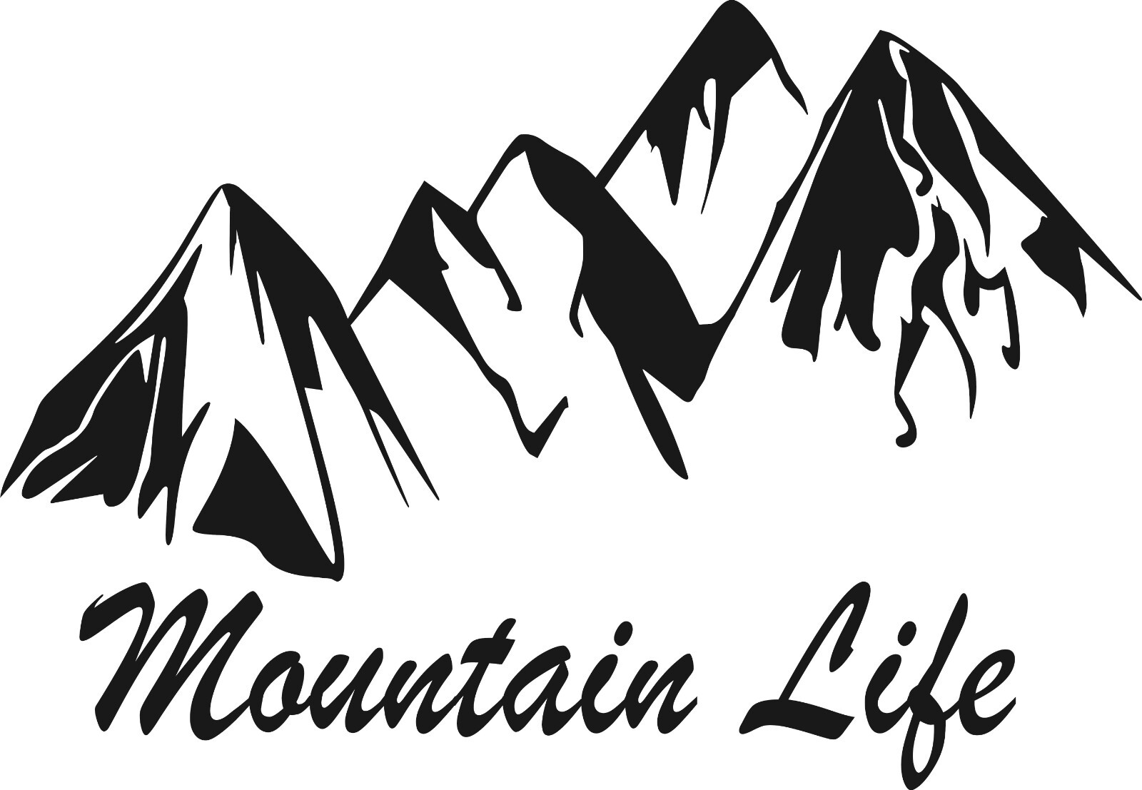 MOUNTAIN Life VINYL DECAL 6.5 W x 4.5"in H