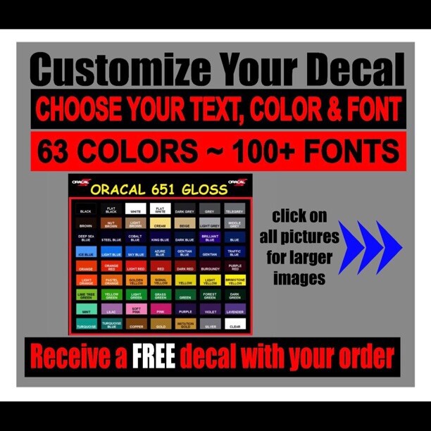 Make Your Own Custom Die Cut Vinyl Decal Sticker Car Window Wall Laptop font