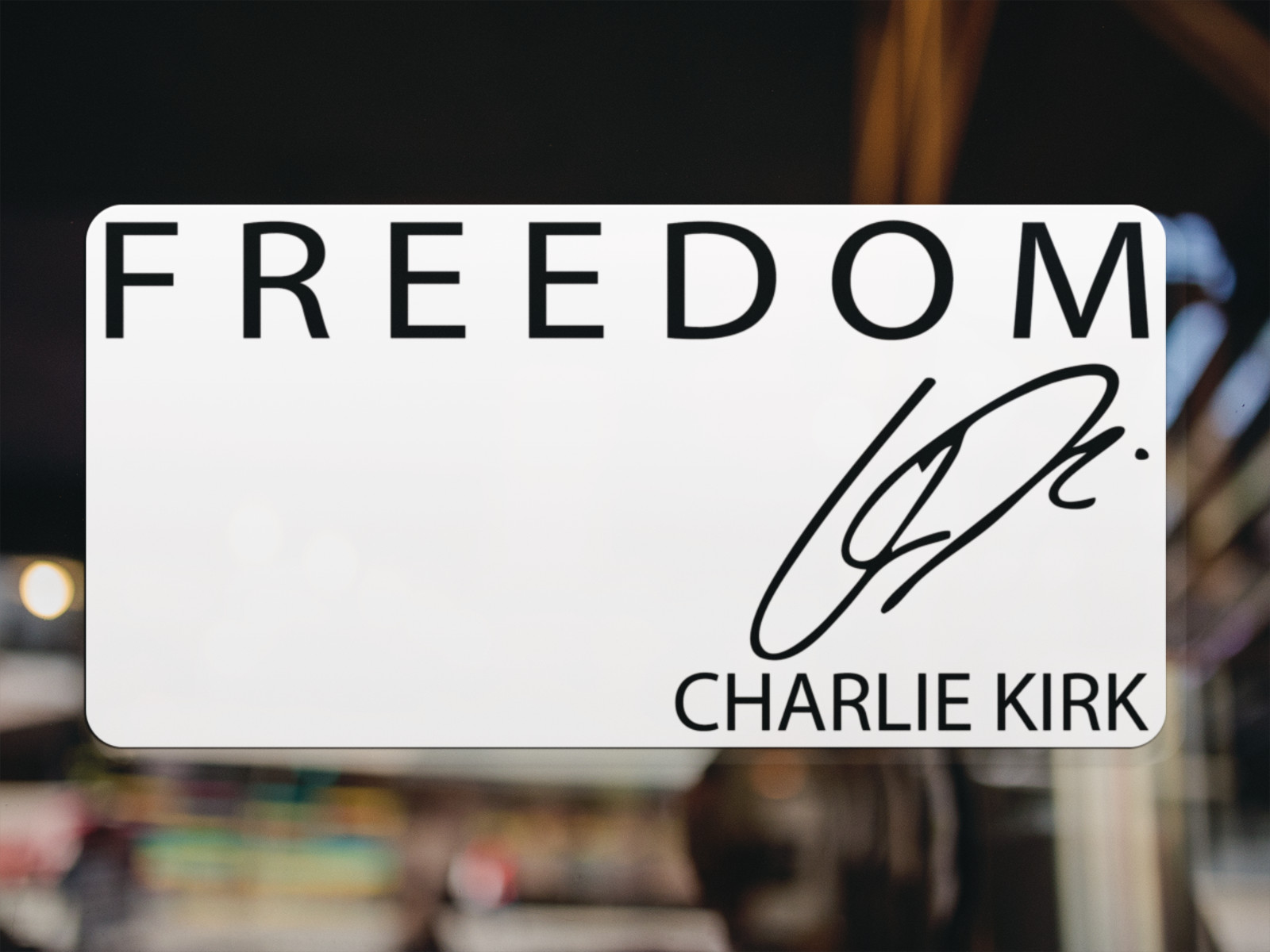 2-PACK FREEDOM VINYL DECAL STICKER – WEATHERPROOF – CHARLIE KIRK PATRIOTISM USA