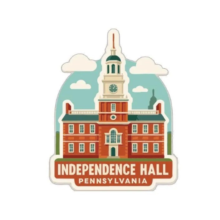 Independence Hall Pennsylvania Iron On Heat Transfer Vinyl HTV Die-Cut Symbolic