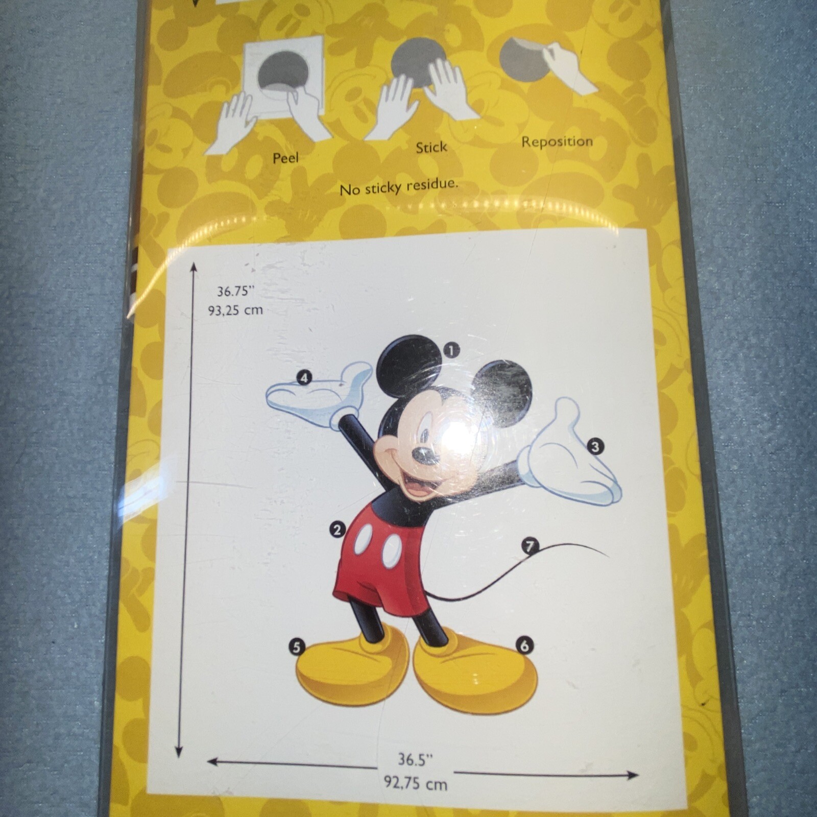 Room Mates Mickey Mouse And Friends Peel And Stick Giant Mickey Wall Decal New