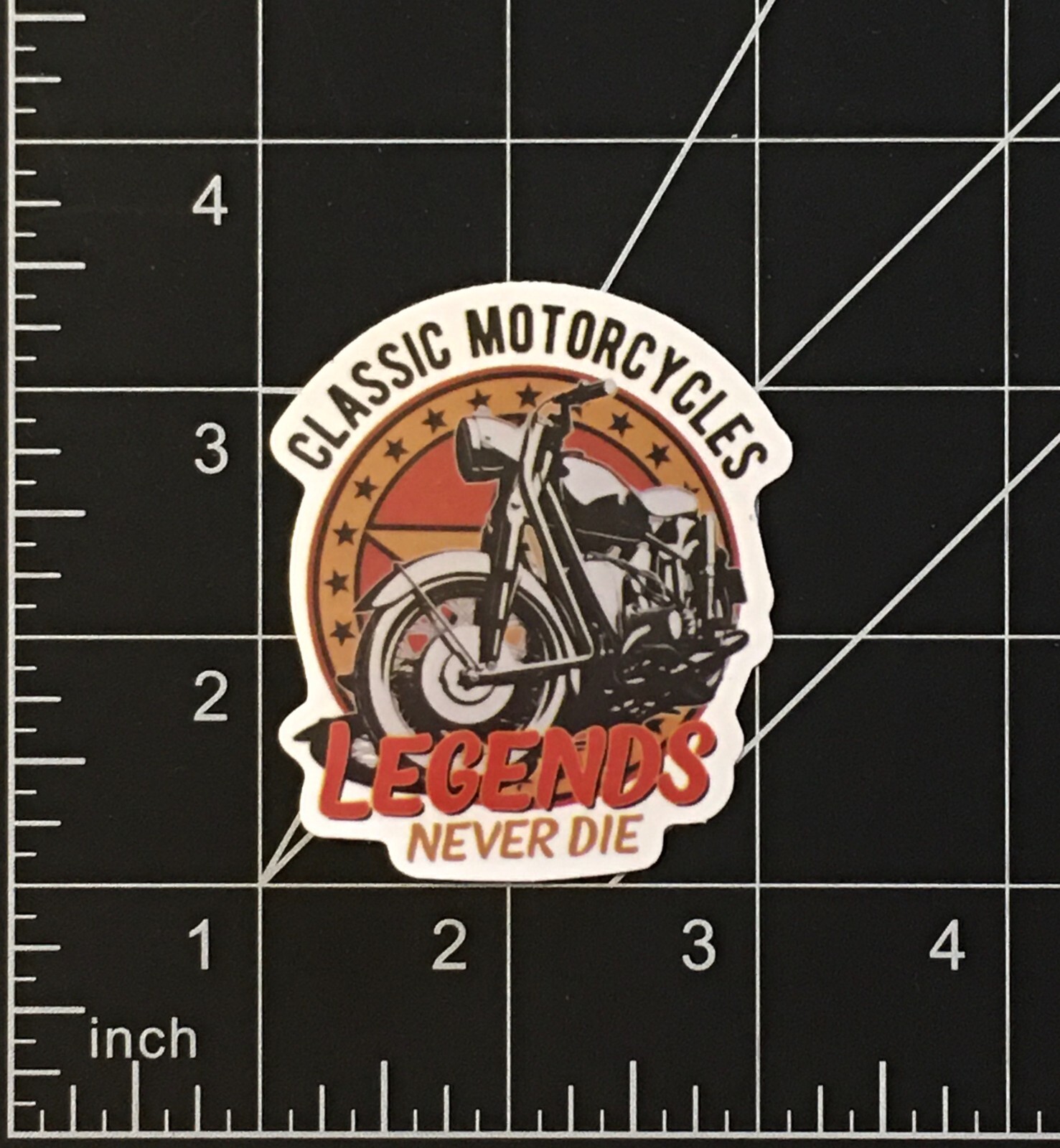 Classic Motorcycles Legends Never Die Vinyl Sticker Durable Waterproof Sunproof