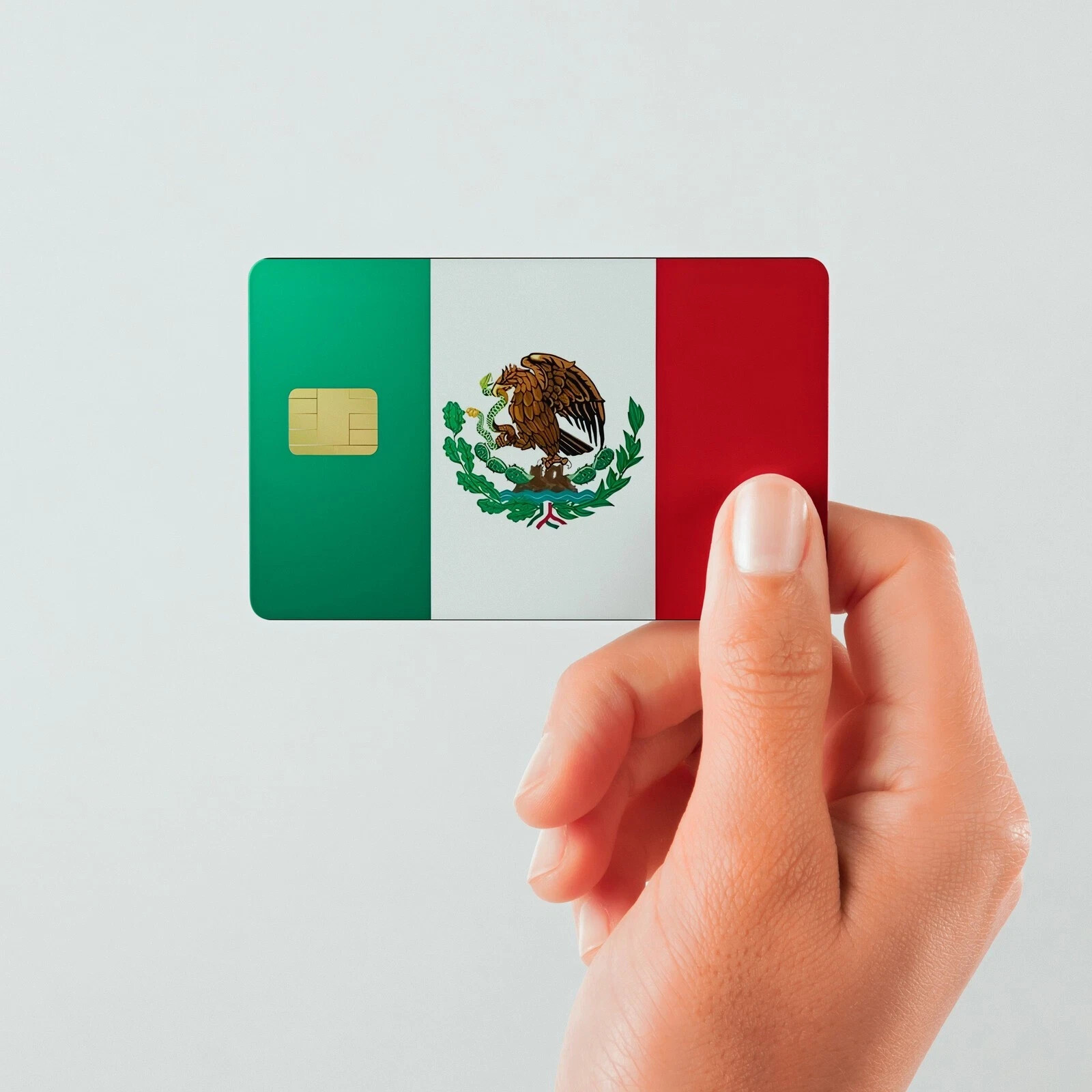 Credit Card Skin Stickers Mexican Flag UV Vinyl Sticker Card Skins Pack of 2