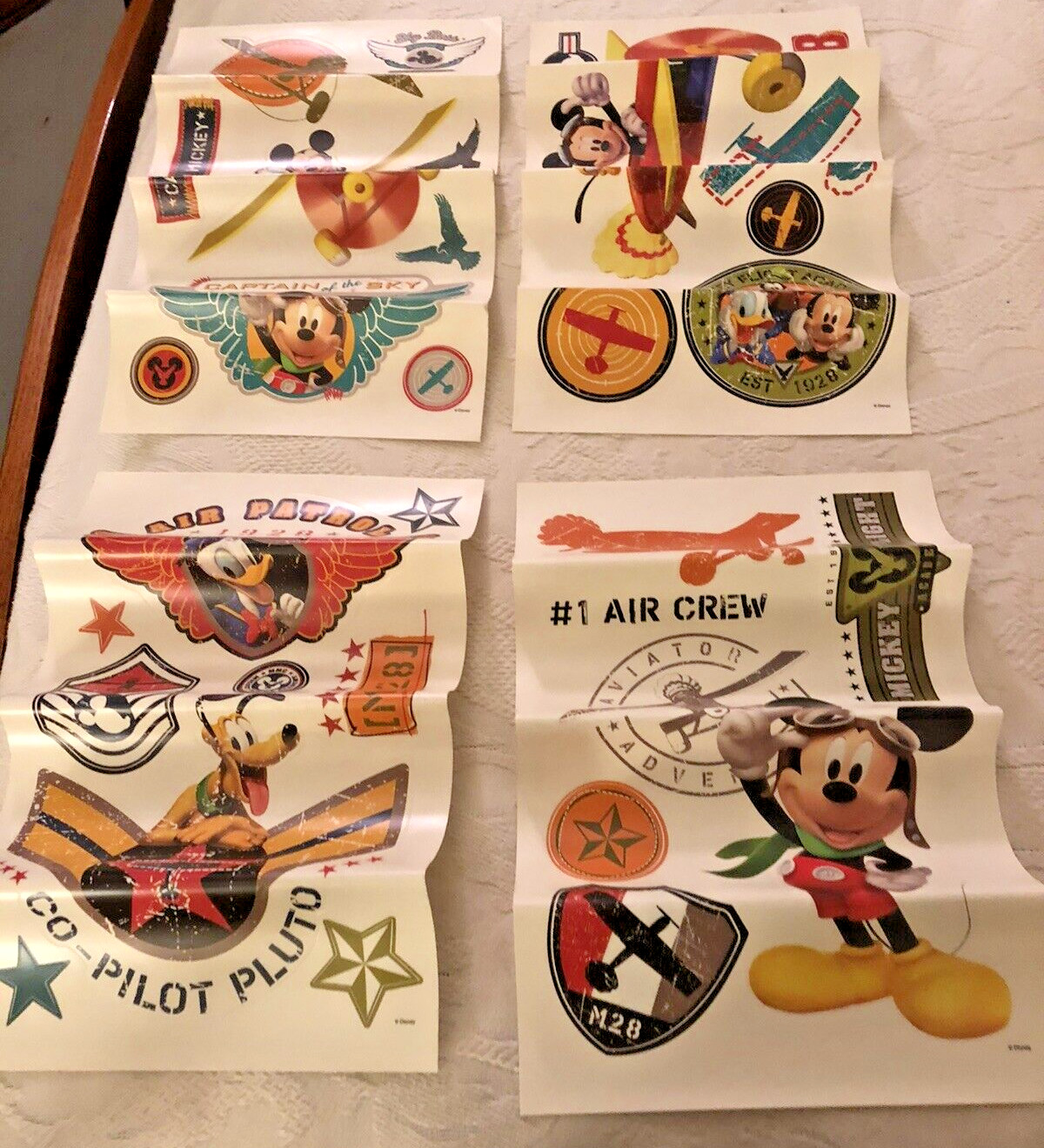 DISNEY Mickey Mouse & Friends Wall Decals Border, Vintage Aviation Theme