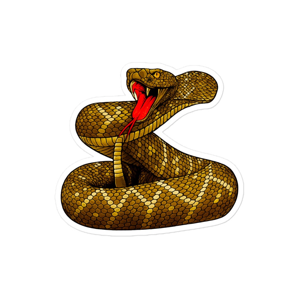 Rattle Snake Sticker 4" Vinyl Decal For Car Window, Laptop, Truck, SUV