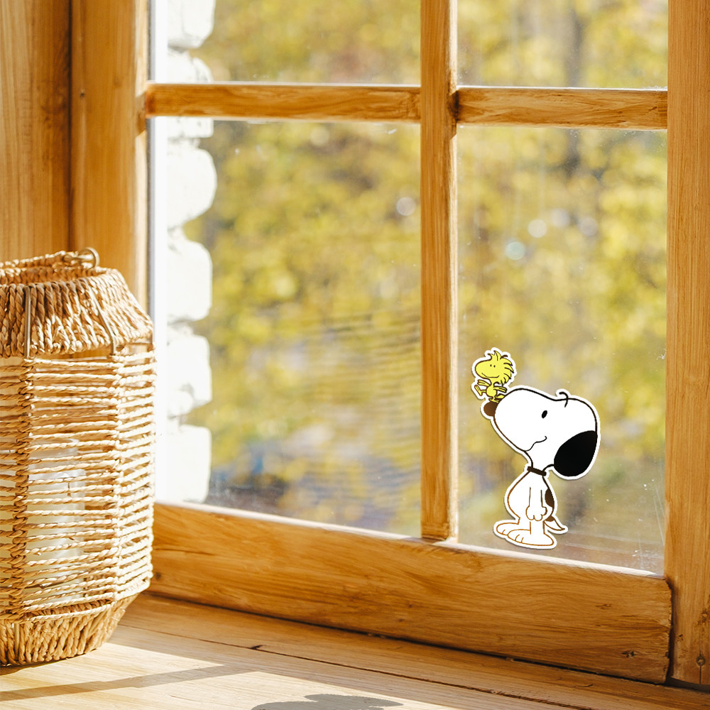 Peanuts Snoopy and Woodstock Sticker – Aesthetic Vinyl 2.5" W x 4" H