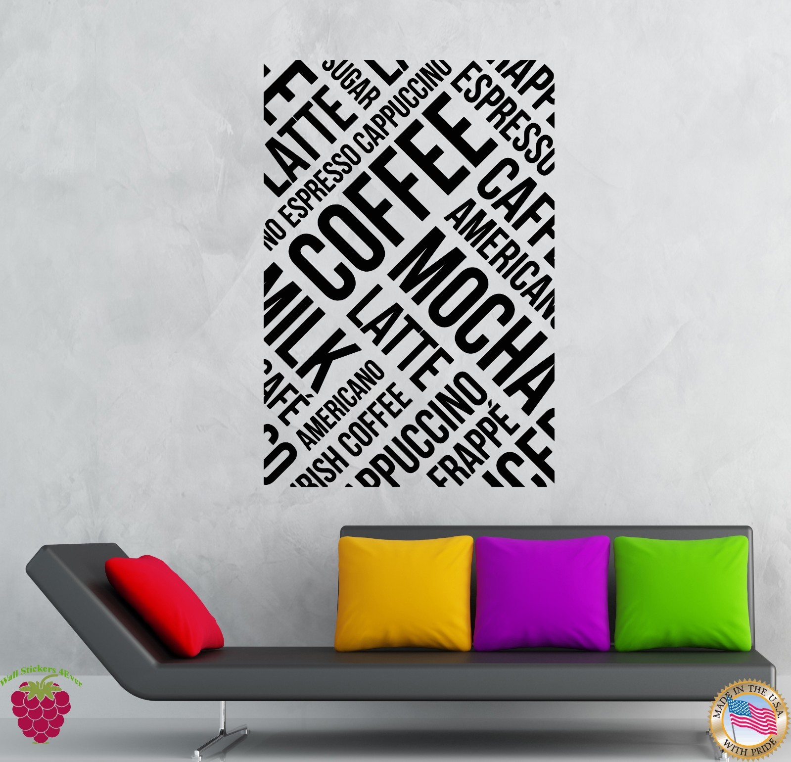 Wall Stickers Vinyl Decal For Coffee Shops Mocha Exspresso Cappuchinno (z1971)