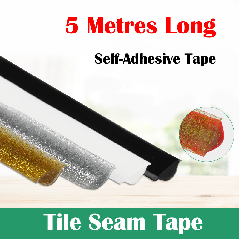 5m Self Adhesive Tile Seam Gap Tape Edging Trim Strip Wall Mould Ceiling Decor