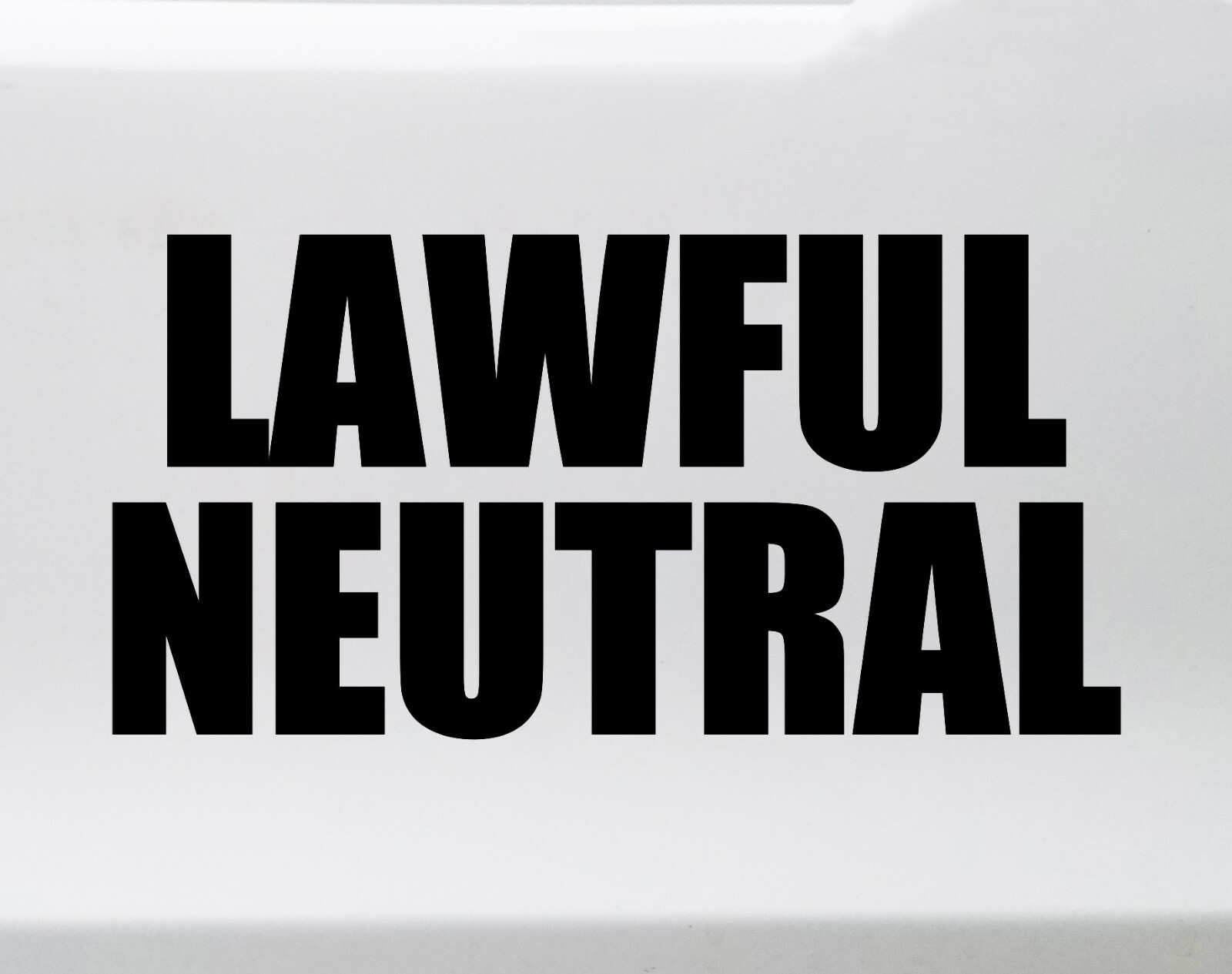 Lawful Neutral Vinyl Sticker – RPG Role Playing Character Alignment V2 – Decal
