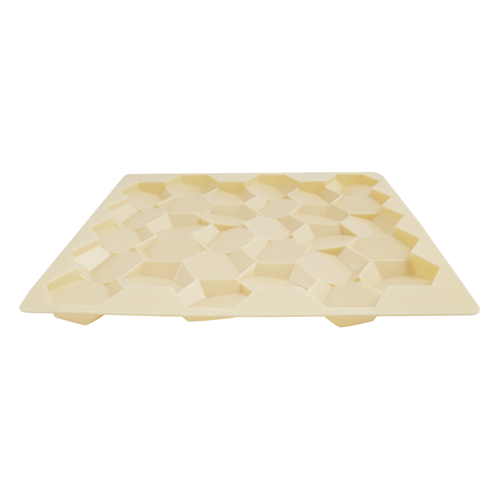 Beige 21.3" x 21.3" 3D Honeycomb Tile Brick Wall Sticker Waterproof Wall Panels