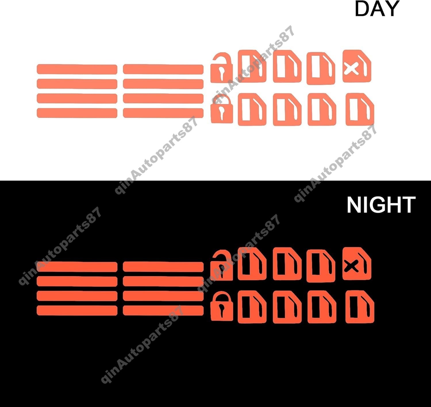 Car Sticker Car Door Window Switch Luminous Sticker Night Safety Accessories
