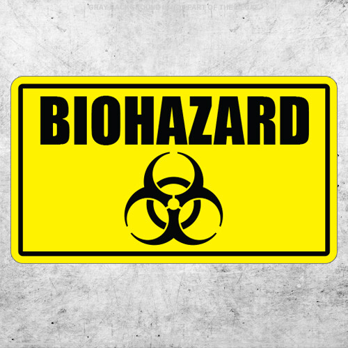 Biohazard Sticker Toxic Chemical Vinyl Decal Car Window Safety Caution Warning