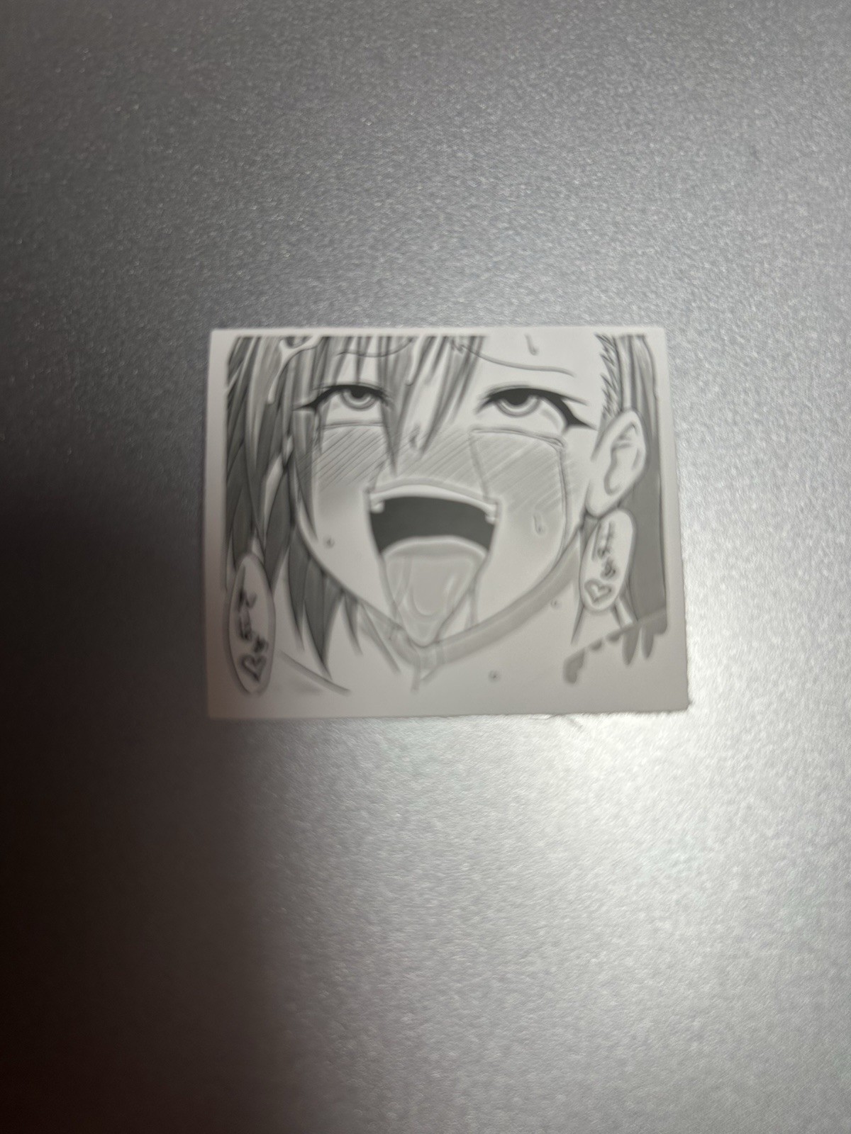 black and white waifu lewd stickers