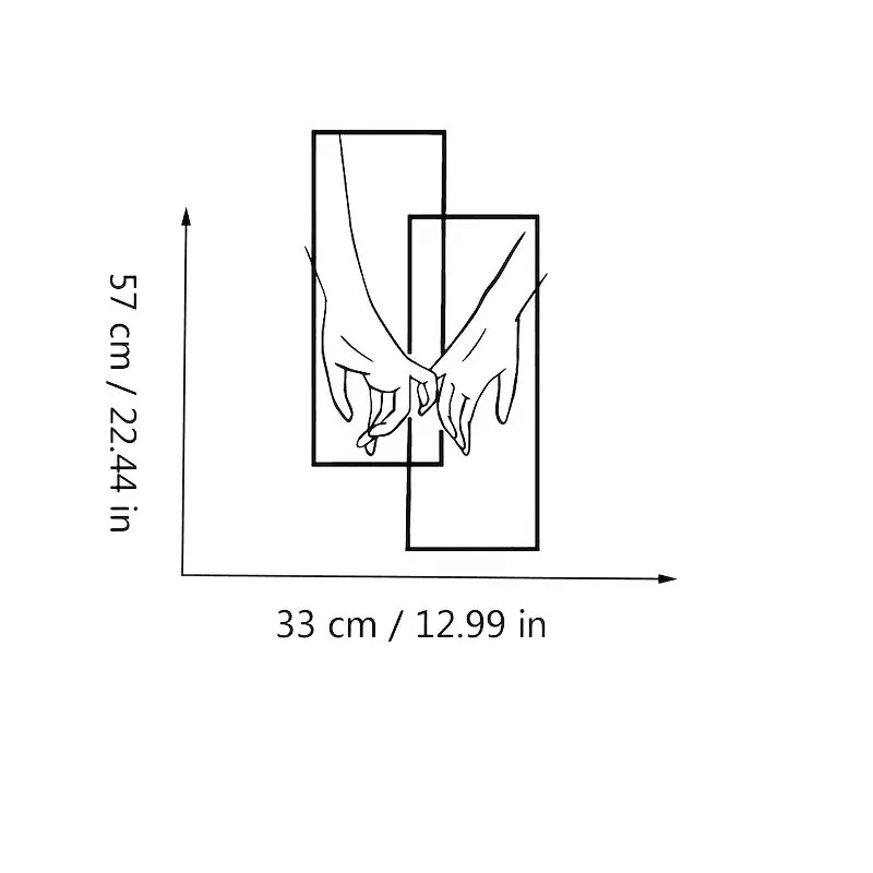 Men and Women Holding Hands Couple Love Art Poster Wall Sticker for Porch Modern