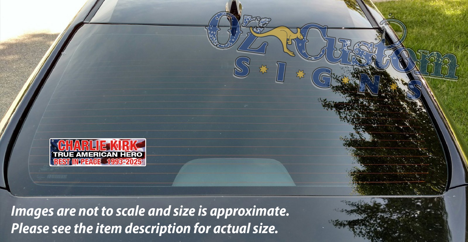 Charlie Kirk – True American Hero – Rest in Peace – Full Color Decal/Sticker