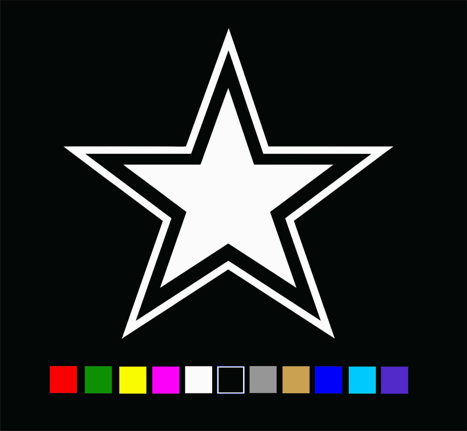 DALLAS COWBOYS Star Vinyl Decal Die Cut Sticker