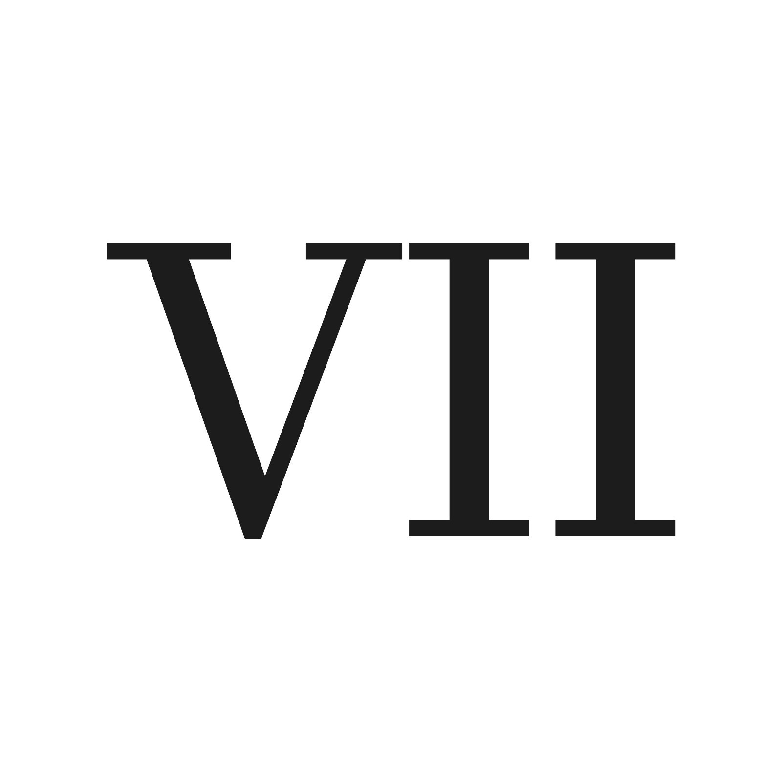 Roman Number 7 VII Seven Vinyl decal Numeral Rome font Sticker