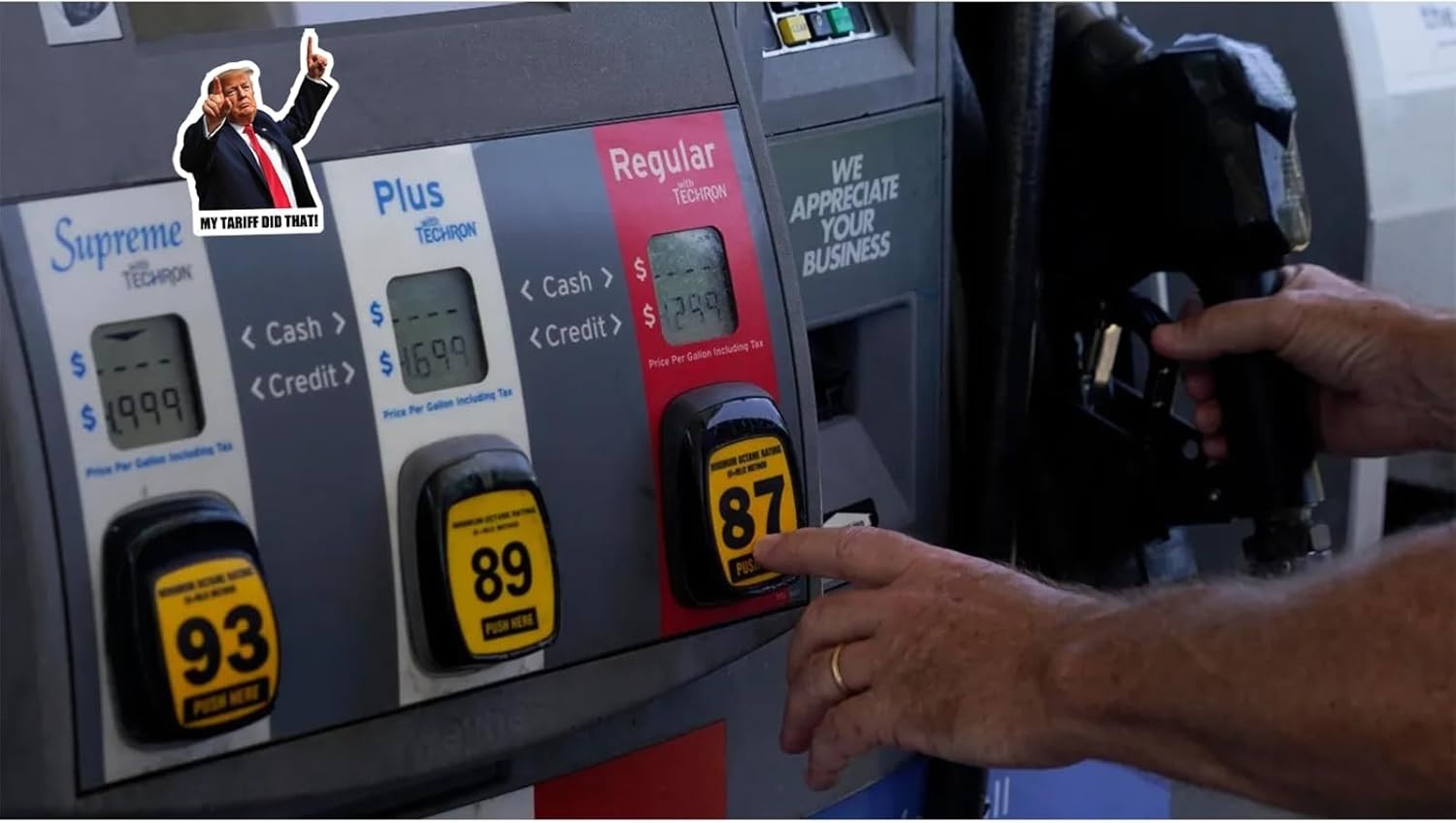 100PCS Trump “My Tariff Did That” Stickers Gas Pump Meme Funny Waterproof Vinyl