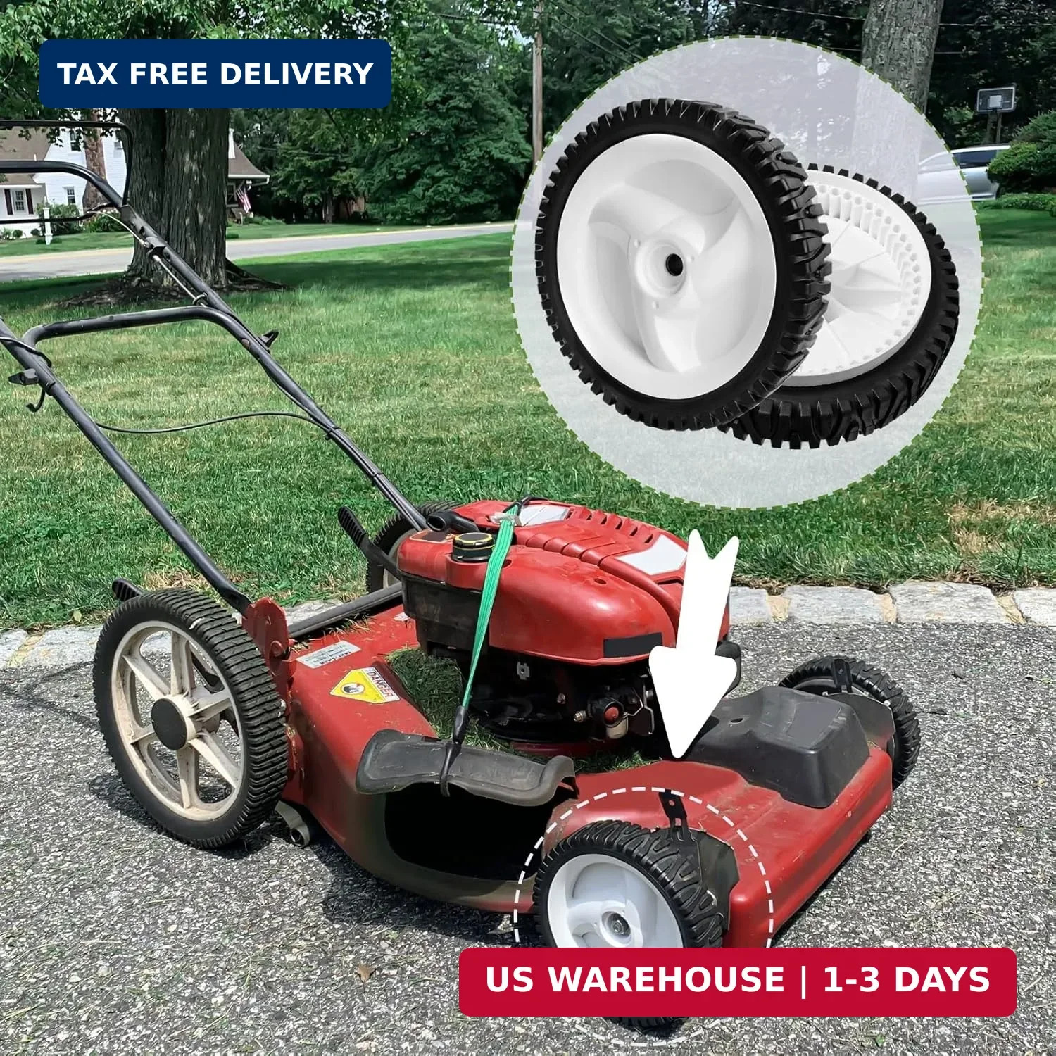 532403111 Front Drive Wheels Fit for Craftsman Mower – 194231X427 Front Tires Wh