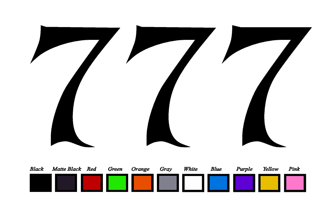 Lucky 7's LOGO Vinyl Decal Sticker Emblem Car Truck Window 4" 6" 8"