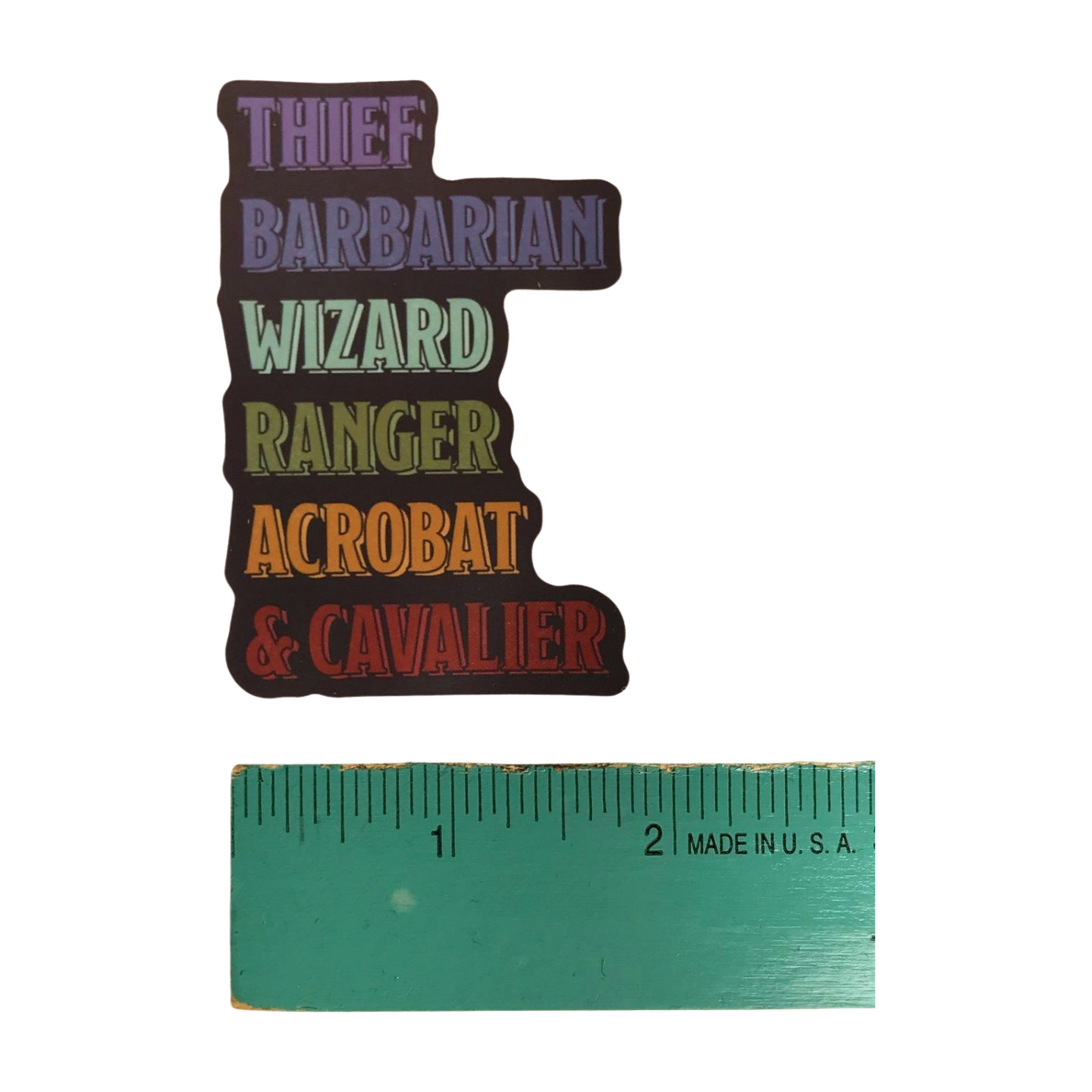 Dungeons & Dragons Character Classes Sticker