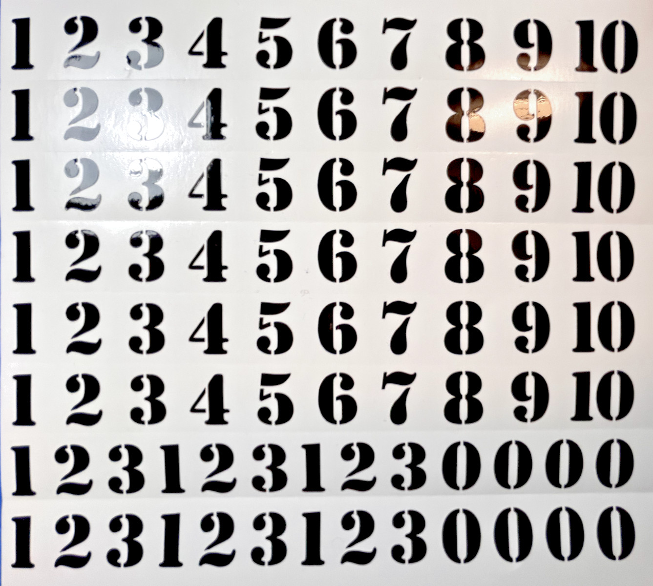 1-10 5x+ Stencil Joe Outdoor Vinyl Decal Numbers for Mailbox Door Address Locker