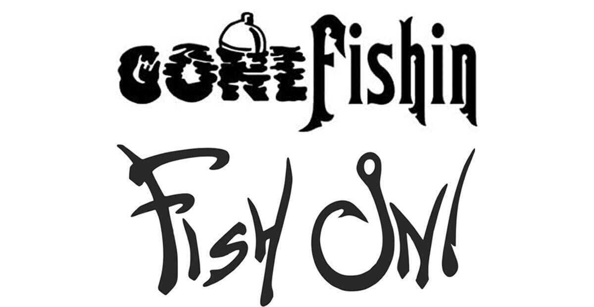 4 Pack Fishhook – Fish On – Gone Fishing Decal Car Window Tumbler Laptop Tablet