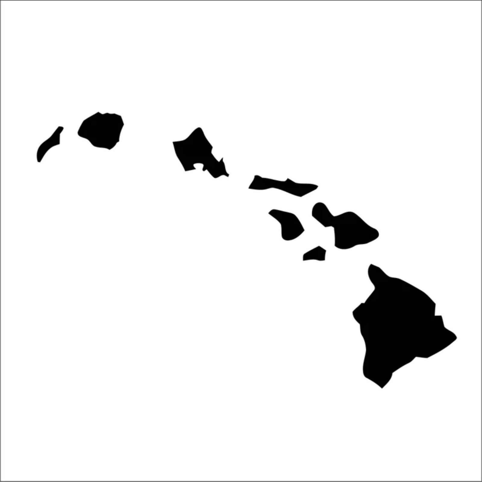 Hawaii Islands – Hawaiian Island's HI Vinyl Decal – Great for Car Windows