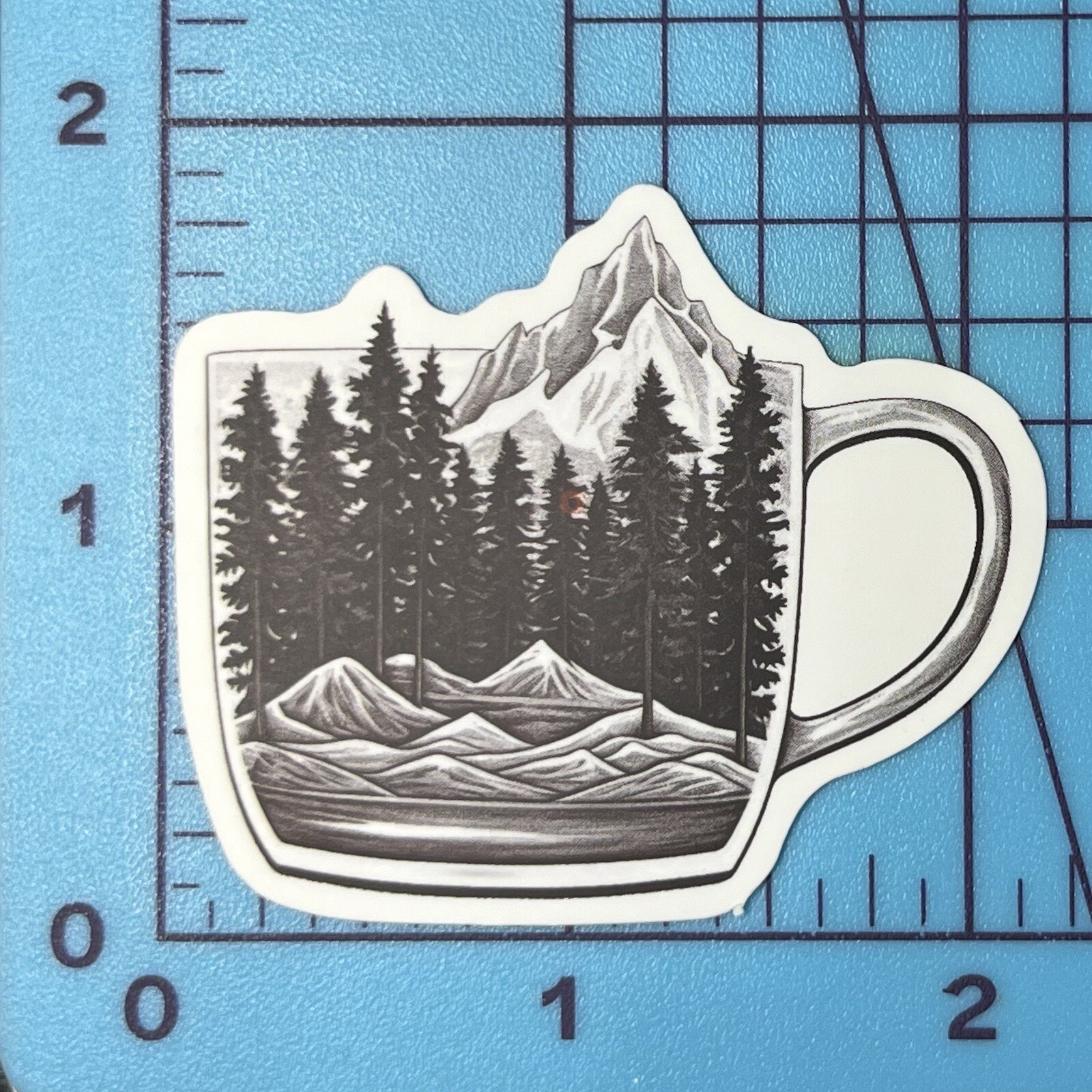 Mug of The Woods B + W Detail – Vinyl Sticker Decal Sticker Bomb Pen & Ink