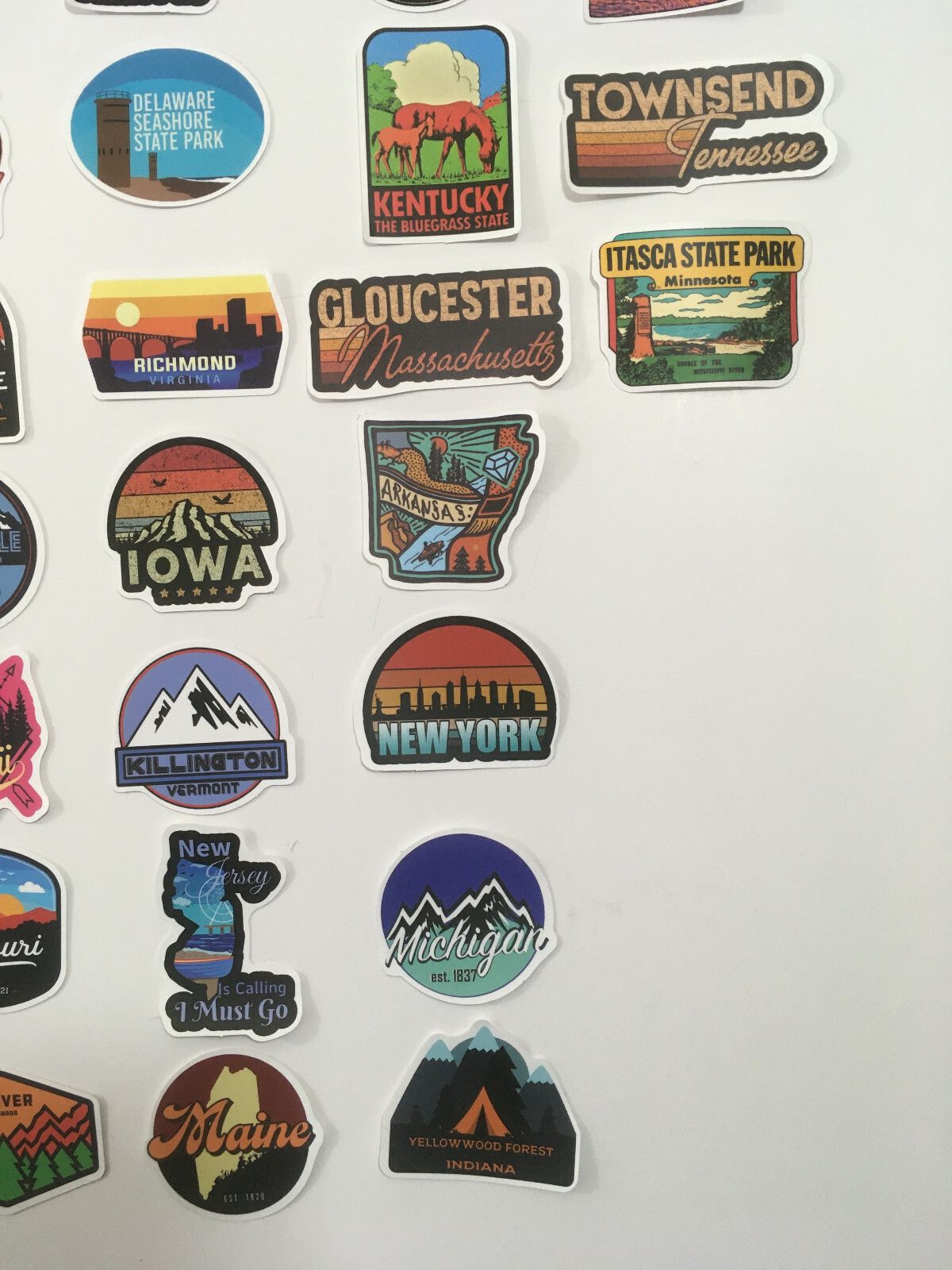 50 Pcs USA State Stickers Travel United States of America Sticker American