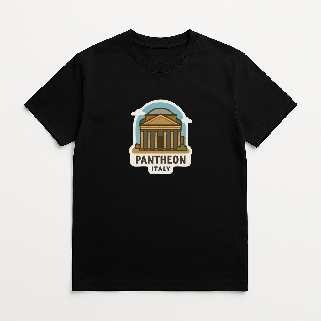 Pantheon Italy Iron On Heat Transfer Vinyl HTV Die-Cut Symbolic Landmark Design