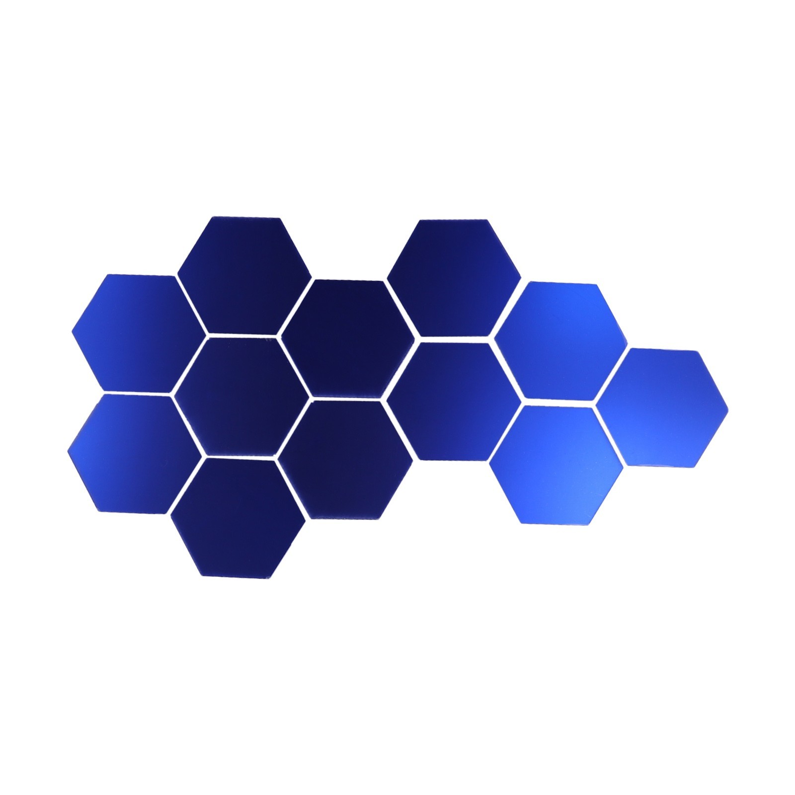 Exquisite Hexagon Mirror Stickers Pack of 12 Perfect for Christmas and Carnival
