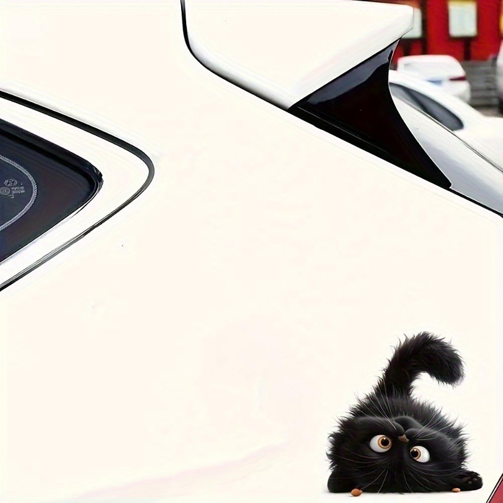 Charming Long-Lasting High-Quality Laptop-Friendly 2-Pack Cute Black Cat Sticker