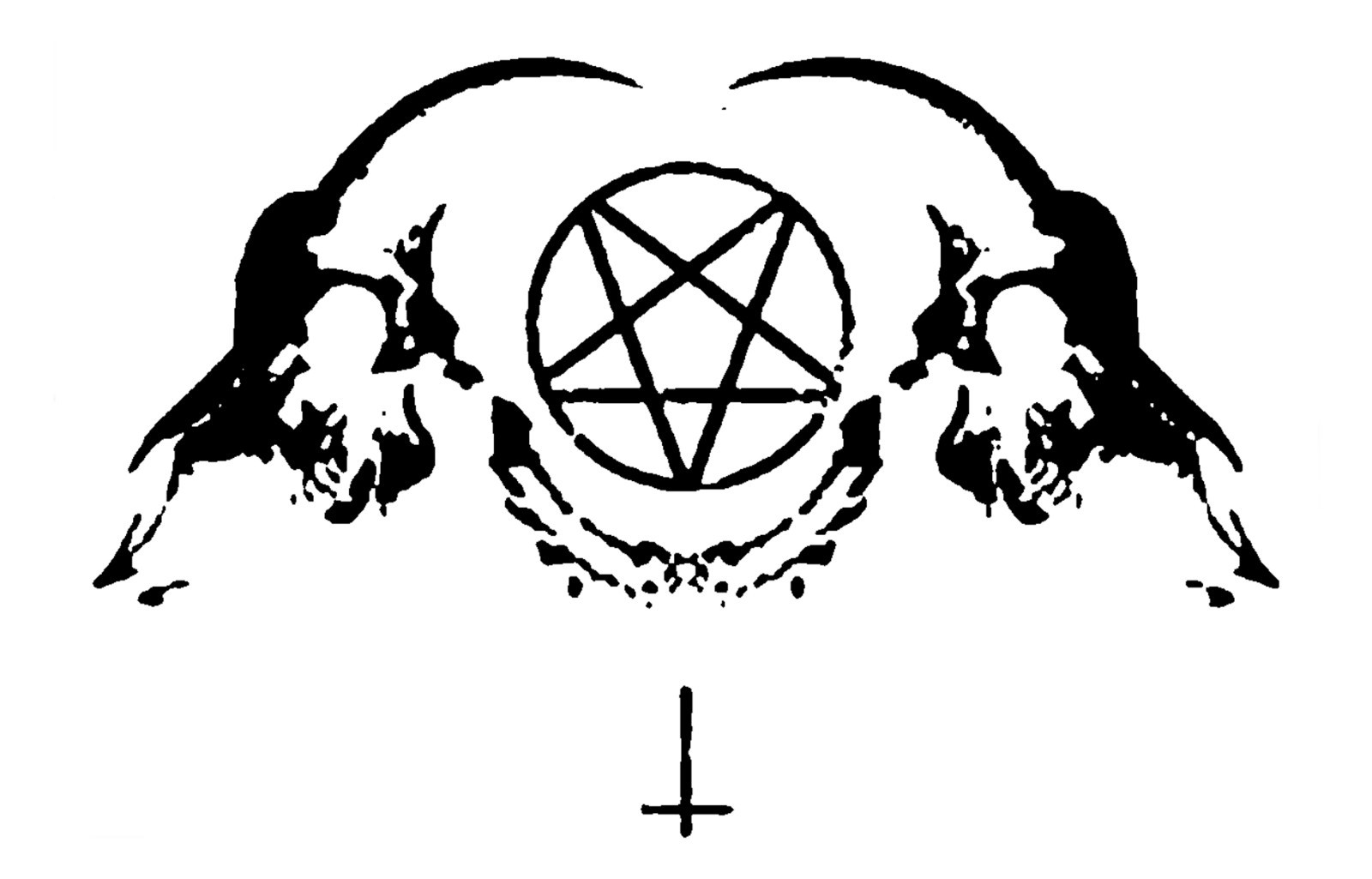 Goat Skull Die Cut Vinyl Sticker – Occult Baphomet Car Pentagram Decal Satanic