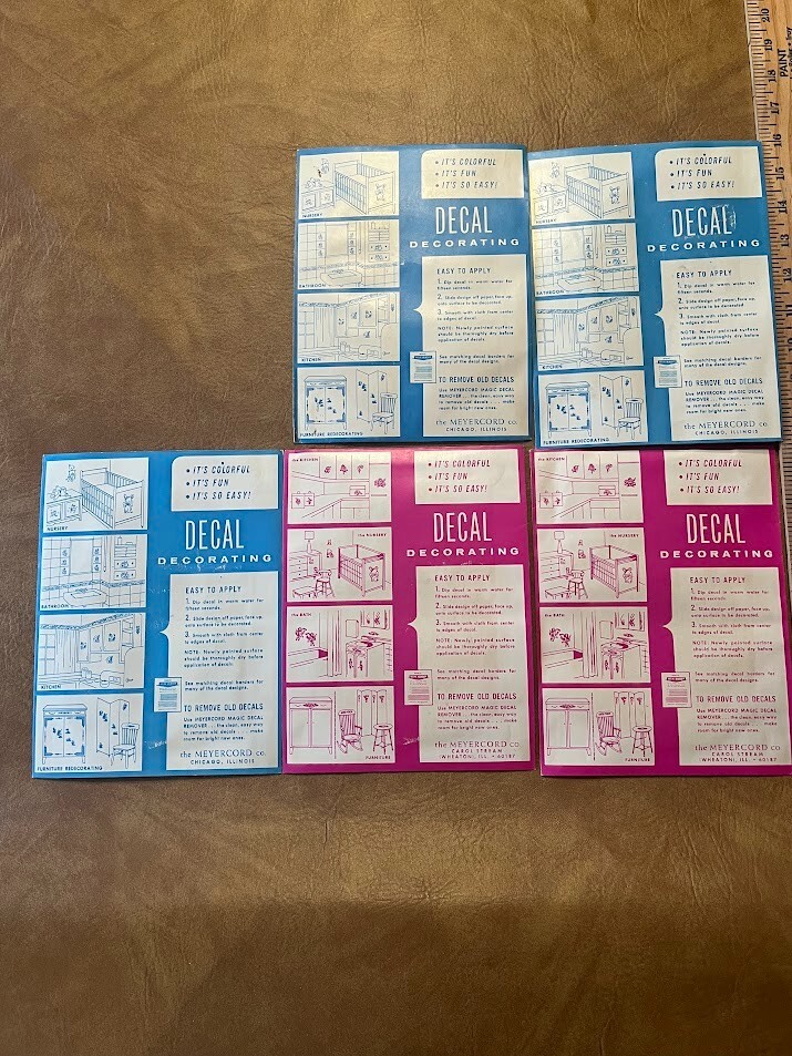 Vintage Bathroom Decals Meyercord Decals Swans Set of 5 320B, 320D, 932C NOS