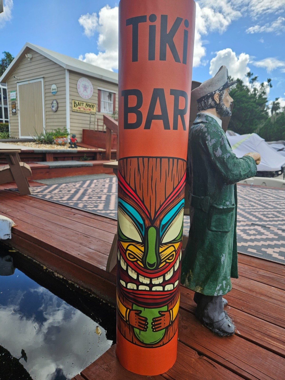 Tiki Bar/Chickee Hut Column Wrap Sign Post Art – Premium Outdoor Thick Vinyl
