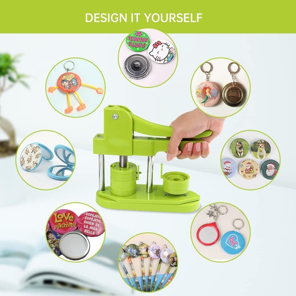 Button Maker Machine 4th Gen Installation-Free 37mm 1.5 Inch Upgrade Badge Ma…