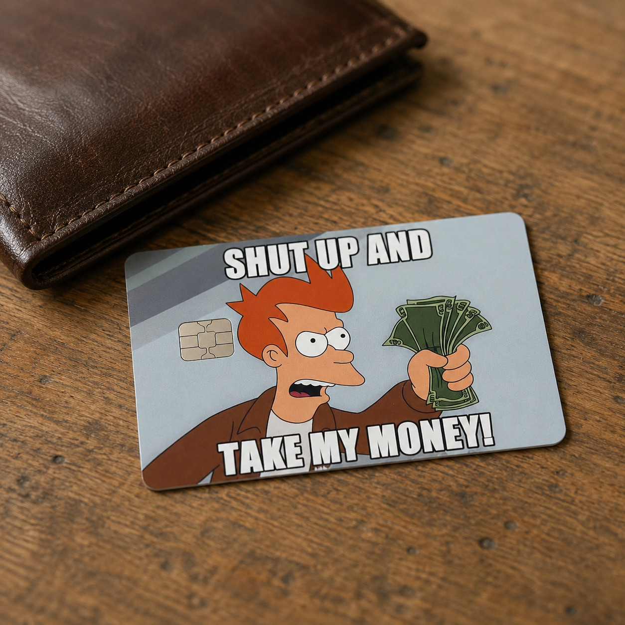 Futurama Credit Debit Card Skin Sticker Chip Funny Decal – 2 Pack