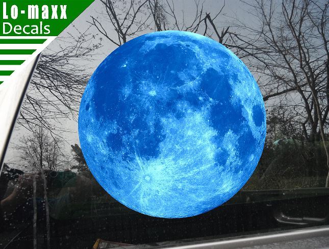 Blue Moon High Quality Graphic Wall Window Various Sizes Printed Vinyl Sticker