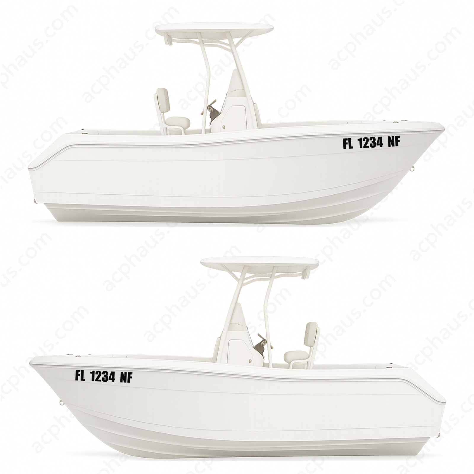 Boat Registration Numbers Decals – Custom ORACAL 751C Vinyl – Right & Left Set