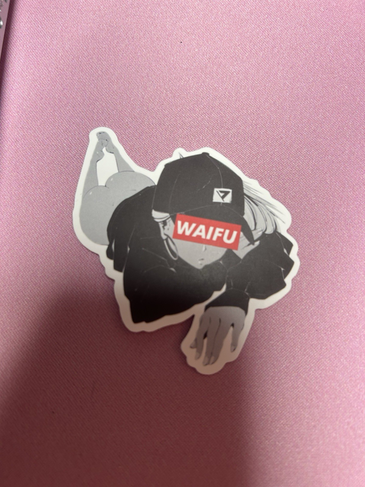 black and white waifu lewd stickers #15
