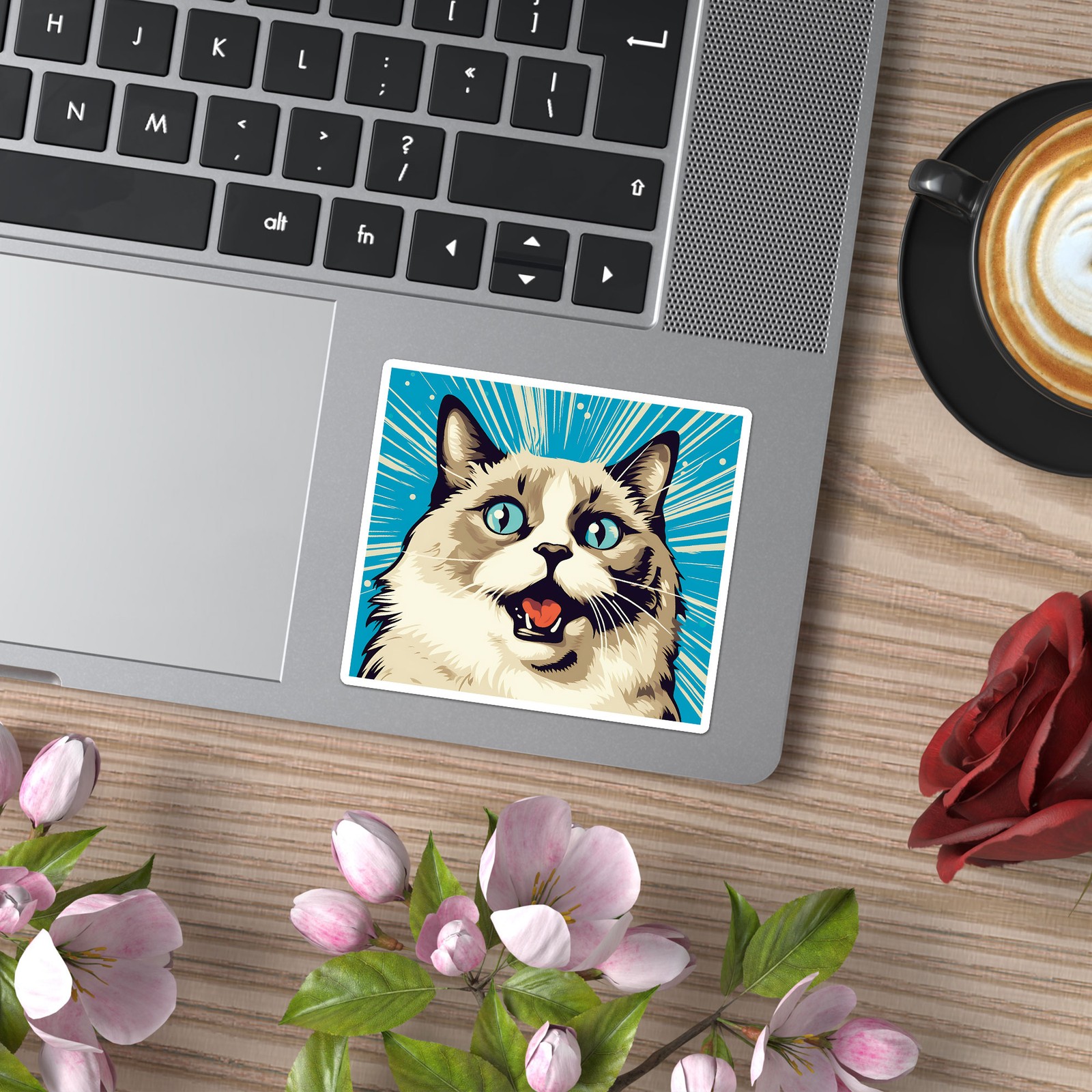Popart Birman Cat – Vinyl Decal Sticker – Car Window Laptop – ebn11862