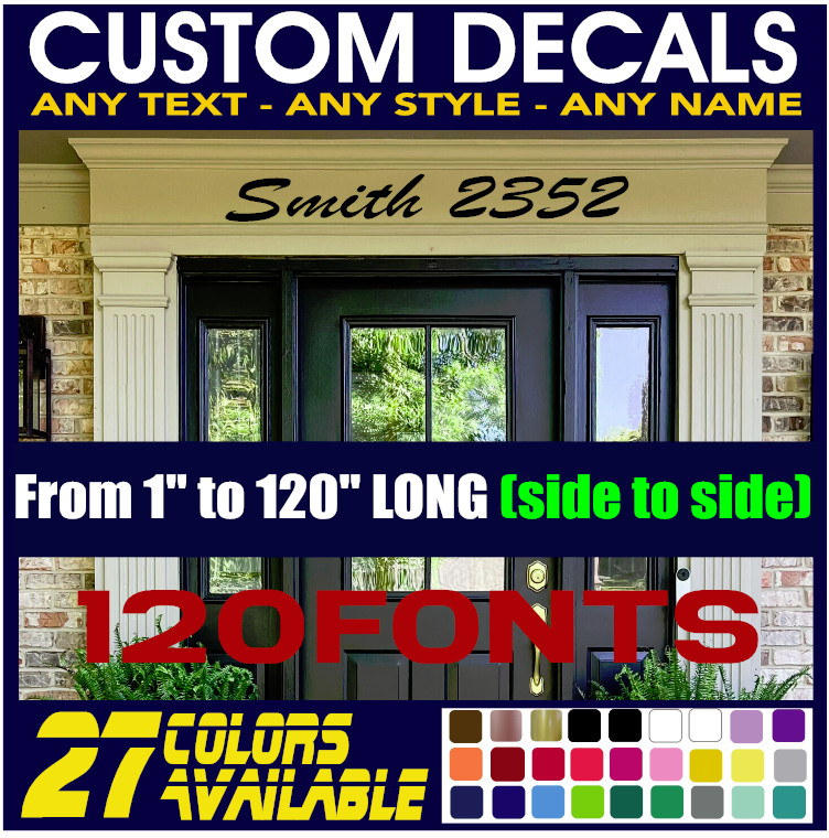 Custom Made Decal Sticker Vinyl Lettering Personalized ANY Text , ANY Name (5