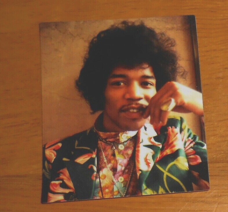 Jimi Hendrix Sticker (rectangle) 2×2.5 (flowered shirt)