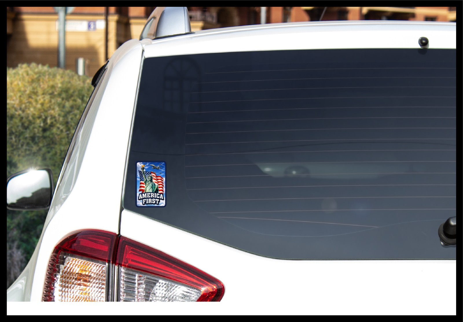America First Statue of Liberty Decal Sticker US Flag United States Trump MAGA
