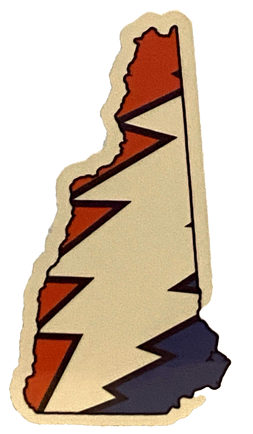 GRATEFUL DEAD Bolt New Hampshire Sticker *NEW* Measures 1-1/2" x 3"